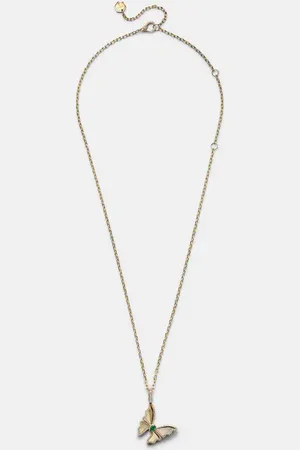 Shay Butterfly 18kt pendant necklace with emerald and diamonds
