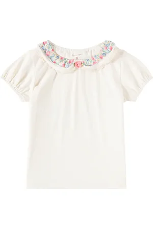 Konges Sløjd Konges SlÃ¸jd Pami lace-trimmed cotton jersey top