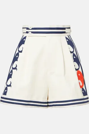 ALÉMAIS AlÃ©mais Marine printed cotton shorts