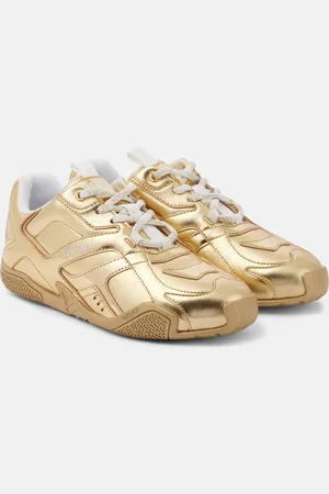 VERSACE Galaxia metallic leather sneakers