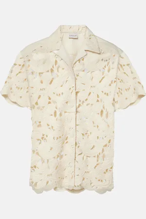 Moncler Crochet cotton-blend shirt