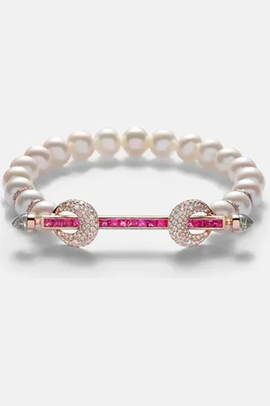 Ananya Chakra 18kt rose bracelet with gemstones