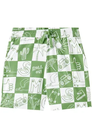 Stella McCartney Checked printed cotton shorts