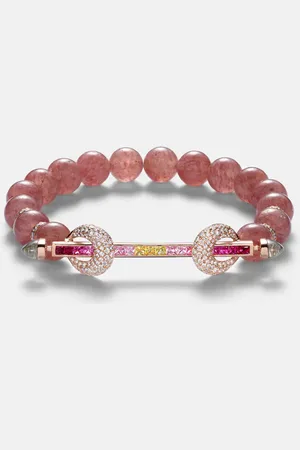 Ananya Chakra 18kt rose bracelet with beryls, diamonds, and gemstones