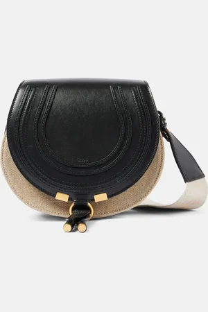Chloé ChloÃ© Marcie Small leather and canvas crossbody bag