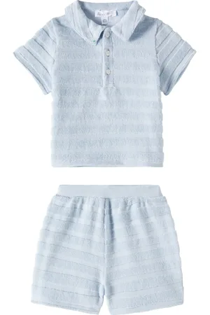 Tartine Et Chocolat Baby cotton terry polo shirt and shorts set