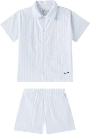Liewood Leona striped cotton shirt and shorts set