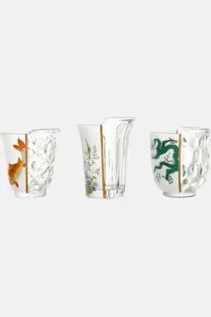 SELETTI Hybrid Aglaura set of 3 glasses