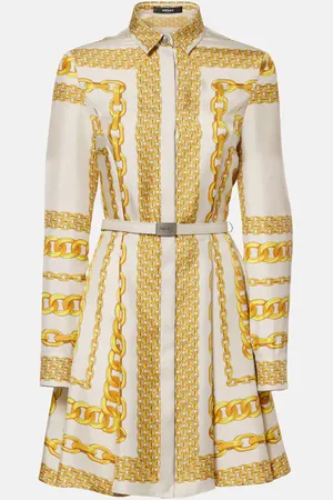 VERSACE Treasure silk twill shirt dress