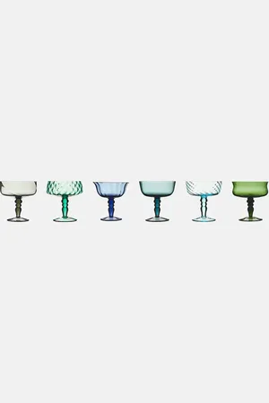 BITOSSI Diseguale set of 6 champagne coupe glasses
