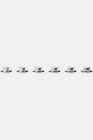 FORNASETTI Architettura set of 6 coffee cups and saucers