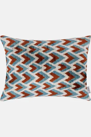 Les-Ottomans Patterned velvet cushion