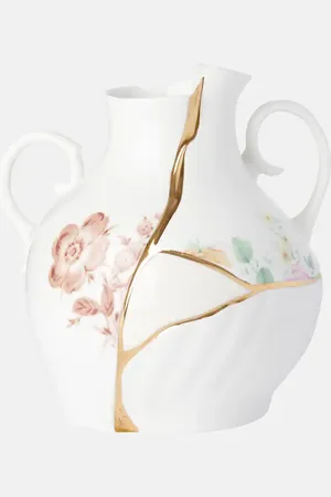 SELETTI Kintsugi Small porcelain vase by Marcantonio Raimondi Malerba