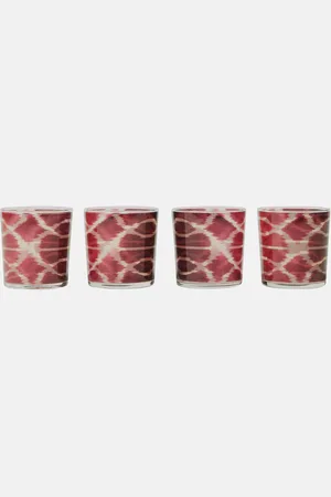 Les-Ottomans Ikat set of 4 glasses