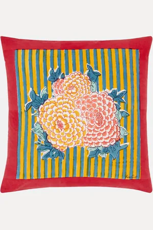 LISA CORTI Arabesque Corolla cotton cushion