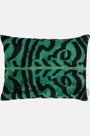 Les-Ottomans Patterned velvet cushion