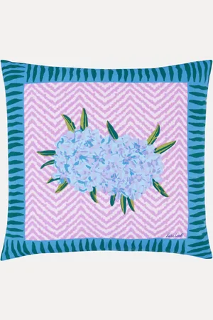 LISA CORTI Oleander printed cotton cushion cover