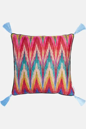 Les-Ottomans Ikat silk cushion by Matthew Williamson
