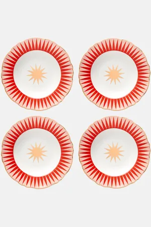 BITOSSI Baleno set of 4 porcelain soup plates