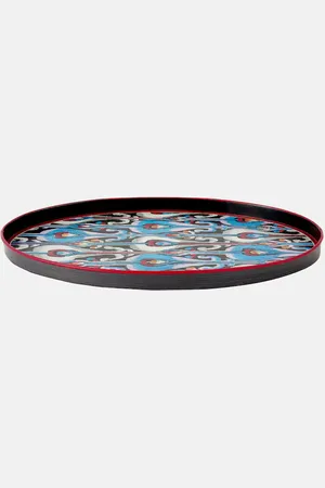 Les-Ottomans Ikat iron tray