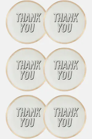 BITOSSI Thank You set of 6 plates