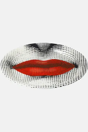 FORNASETTI Bocca iron tray