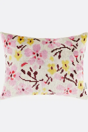 Les-Ottomans Floral silk and cotton cushion