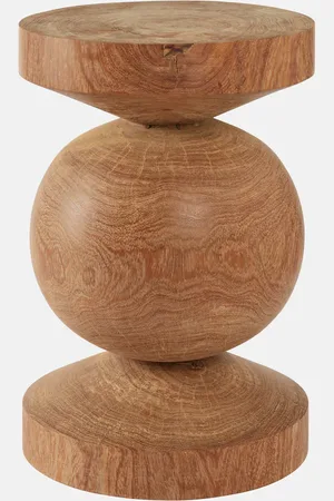 POLSPOTTEN Ball wooden stool