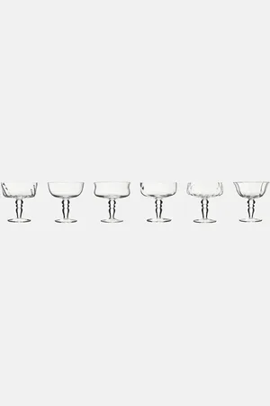 BITOSSI Diseguale set of 6 champagne coupe glasses