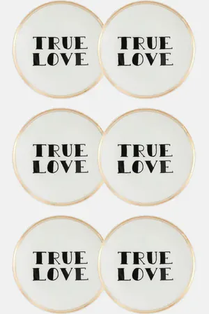 BITOSSI True Love set of 6 porcelain plates