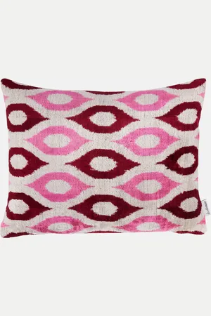 Les-Ottomans Patterned velvet cushion