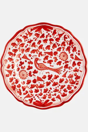 Les-Ottomans Peacock ceramic plate by Bertrando Di Renzo
