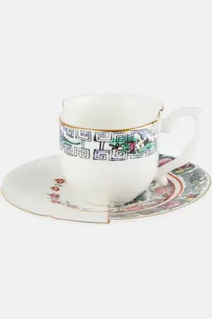 SELETTI Hybrid Tamara espresso cup and saucer set