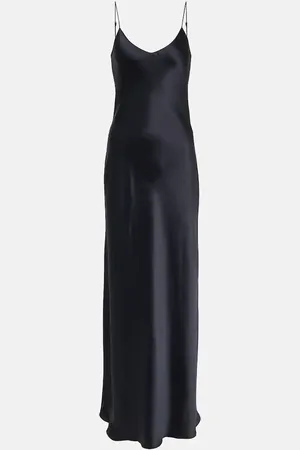 NILI LOTAN Cami silk satin maxi dress