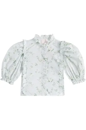Petite Amalie Printed cotton voile blouse