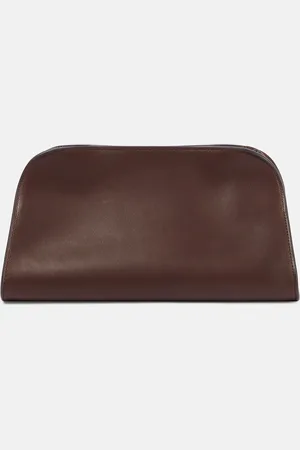The Row Peggy leather clutch