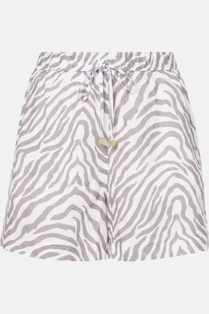 Heidi Klein Zebra-print linen shorts