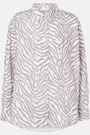 Heidi Klein Zebra-print linen shirt