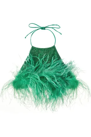 Oseree OsÃ©ree Kids LumiÃ¨re Plumage halterneck top