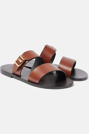 Saint Laurent IOS leather slides