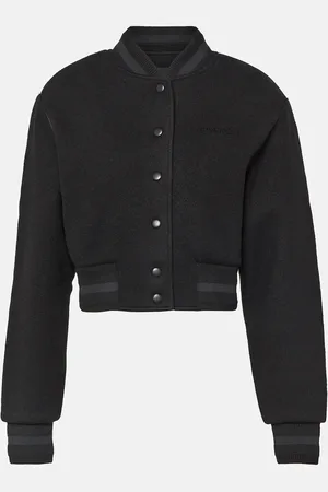 Givenchy 4G embellished cropped wool varsity jacket