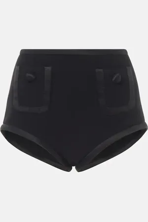 Dolce & Gabbana High-rise wool and silk shorts