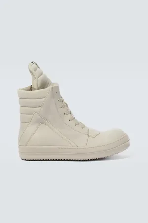 Rick Owens Lido Geobasket leather sneakers