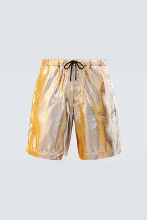 DRIES VAN NOTEN Metallic shorts