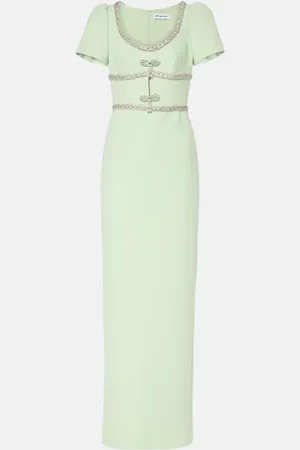 Self-Portrait Embellished crÃªpe gown