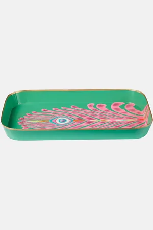 Les-Ottomans Peacock tray by Matthew Williamson