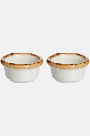 Les-Ottomans Bamboo set of 2 ceramic bowls