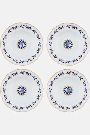 BITOSSI Marino set of 4 porcelain soup plates