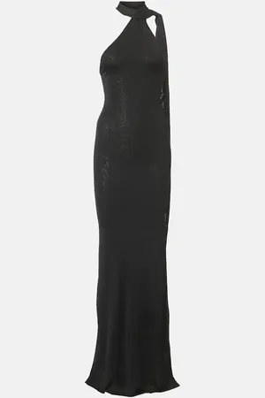 GALVAN Mirage scarf-detail gown