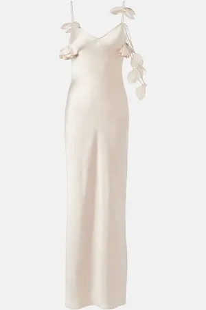 Self-Portrait Bridal floral-appliquÃ© satin gown